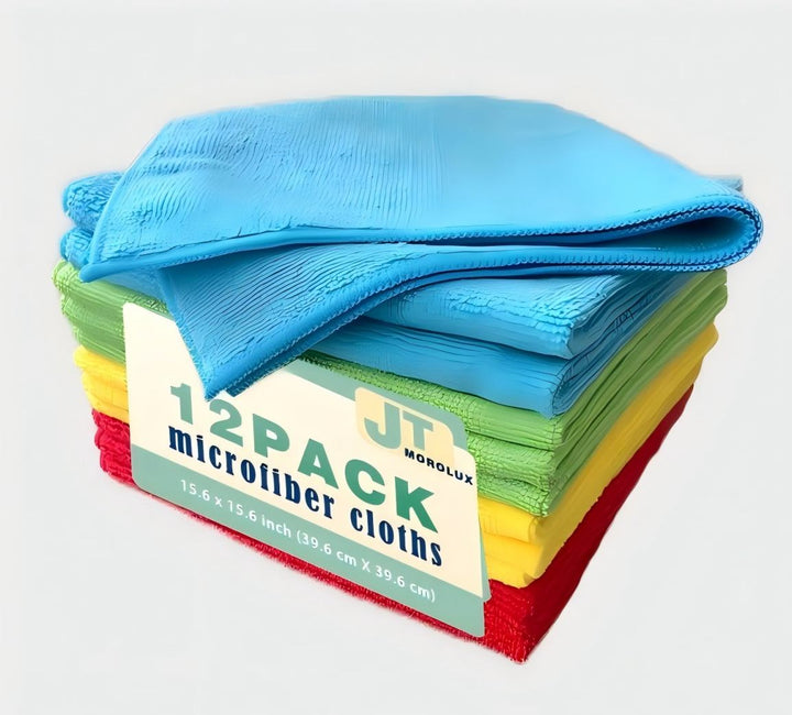 JT MOROLUX 16 x 16 in Microfiber Cleaning Cloths, 12/24 Pack