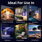 JT MOROLUX Solar Bug Zapper with Dual Charging, Electric Mosquito Killer & LED Lantern, Portable Indoor & Outdoor Insect Trap for Home, Patio, Garden & Camping