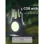 Multifunctional COB LED Bright Small Emergency Flashlight Keychain for car truck USB Rechargeable Pocket Work Light Outdoor Camping Torch with Strong Magnet