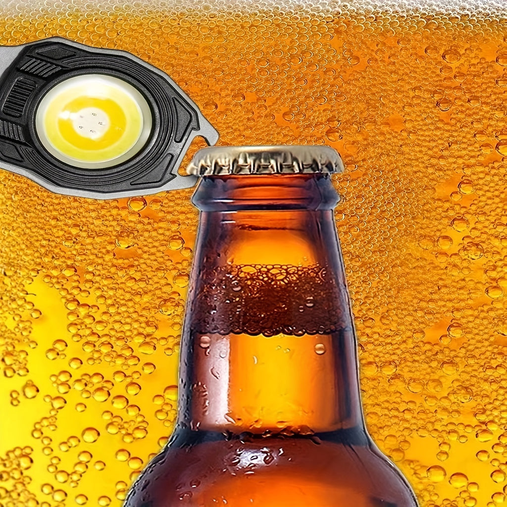 Portable Outdoor Strong Magnetic Mini Lighter Multifunctional Floodlight with Rechargeable Battery, USB Charging, and LED Features