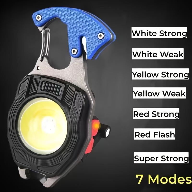 Portable Outdoor Strong Magnetic Mini Lighter Multifunctional Floodlight with Rechargeable Battery, USB Charging, and LED Features