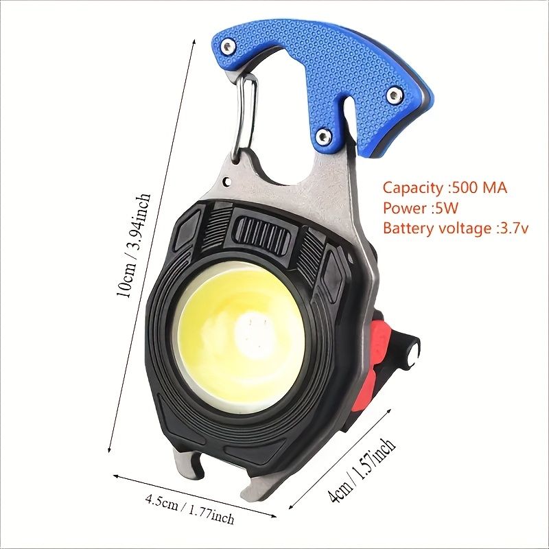 Portable Outdoor Strong Magnetic Mini Lighter Multifunctional Floodlight with Rechargeable Battery, USB Charging, and LED Features