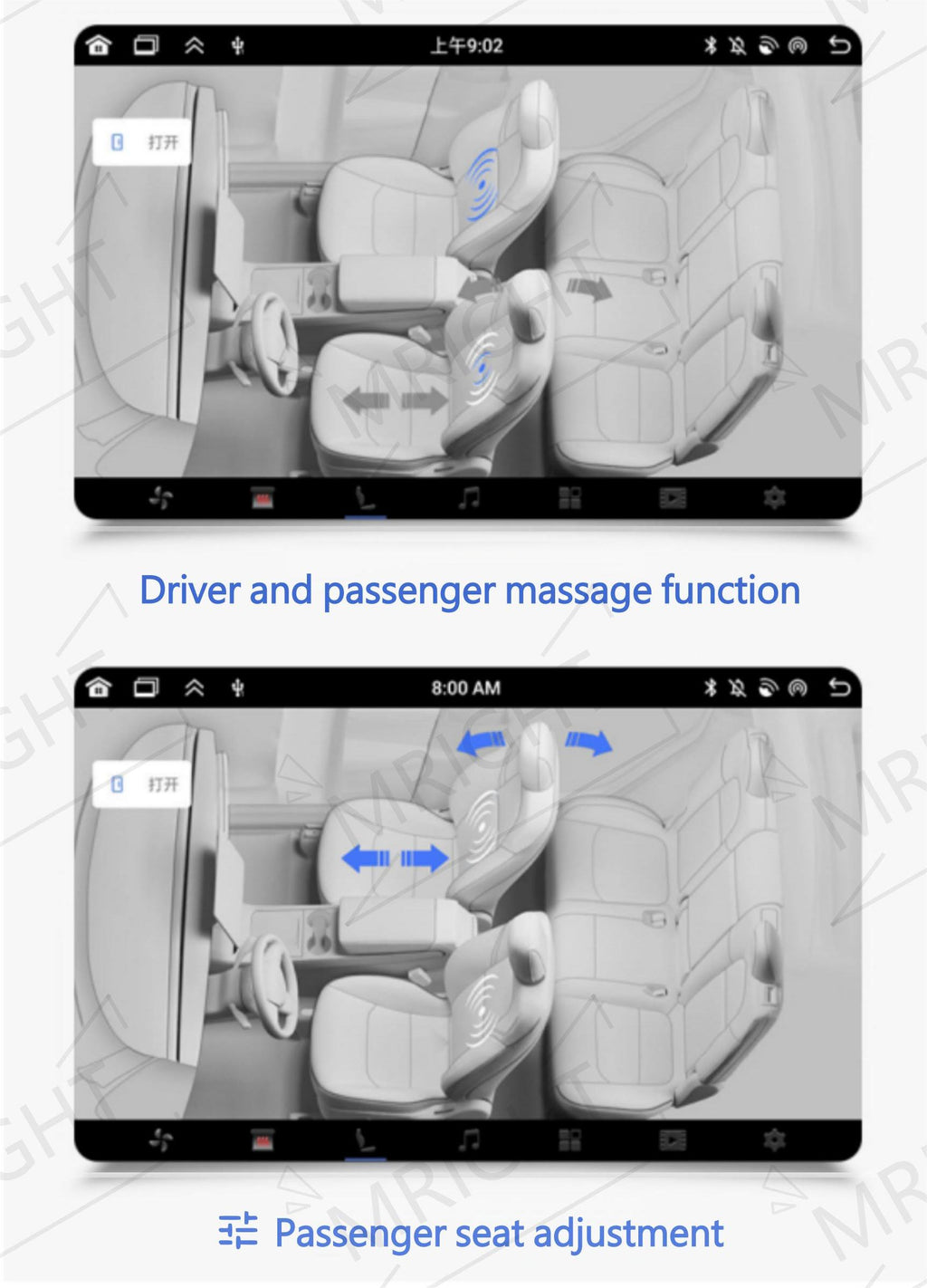 Upgrade Tesla Model 3/Y Rear Entertainment Screen 8.66 inches Modified Display Hotspot/WiFi (26 pin)