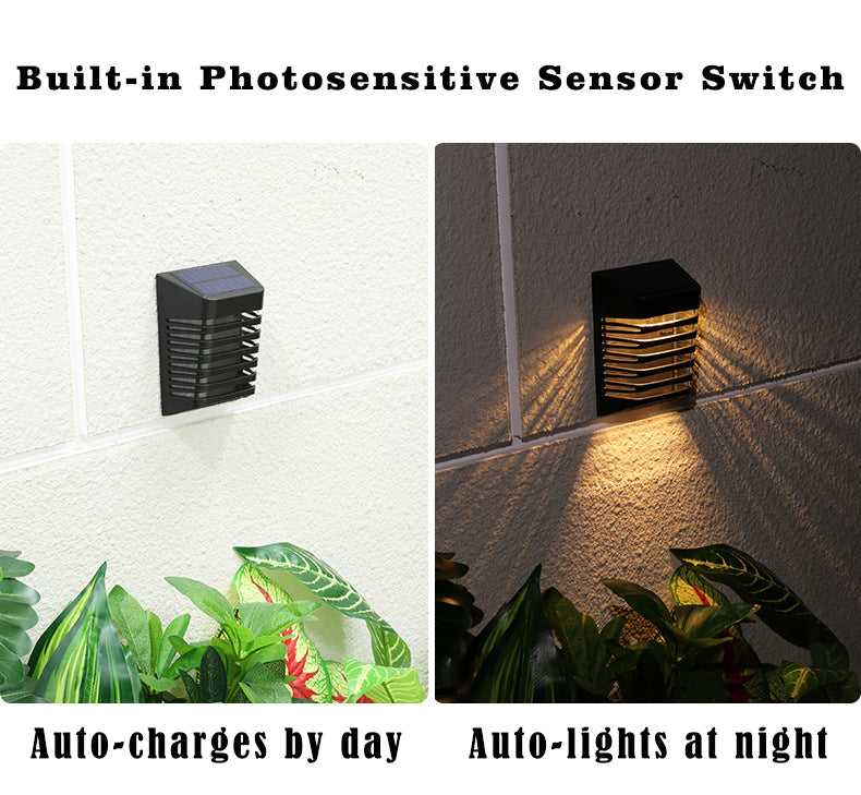 Solar Fence Lights Outdoor 2 Pack, Warm White Solar Wall Lights with Dual Modes and Breathing Mode for Fence, Patio, Deck and Garden