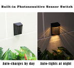 Solar Fence Lights Outdoor 2 Pack, Warm White Solar Wall Lights with Dual Modes and Breathing Mode for Fence, Patio, Deck and Garden