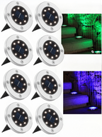 JT Morolux Solar Ground Lights, LED Disk Lights, White, Waterproof Outdoor Path Lights for Garden, Lawn, Walkway, Driveway