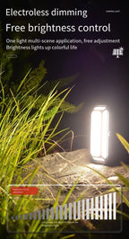 Solar Rechargeable LED Floodlight - Waterproof, Drop Resistant, 10000mAh USB Charging, Soft Light Mode, Ideal for Camping, Hiking, and Fishing