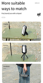 Solar Rechargeable LED Floodlight - Waterproof, Drop Resistant, 10000mAh USB Charging, Soft Light Mode, Ideal for Camping, Hiking, and Fishing