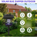 Solar-Powered Garden Stake Lamps with LED Lighting & Insect-Zapping Feature - Portable Outdoor Courtyard Lights for Pathway & Decorative Use（2 Pack）