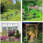 Solar-Powered Garden Stake Lamps with LED Lighting & Insect-Zapping Feature - Portable Outdoor Courtyard Lights for Pathway & Decorative Use（2 Pack）