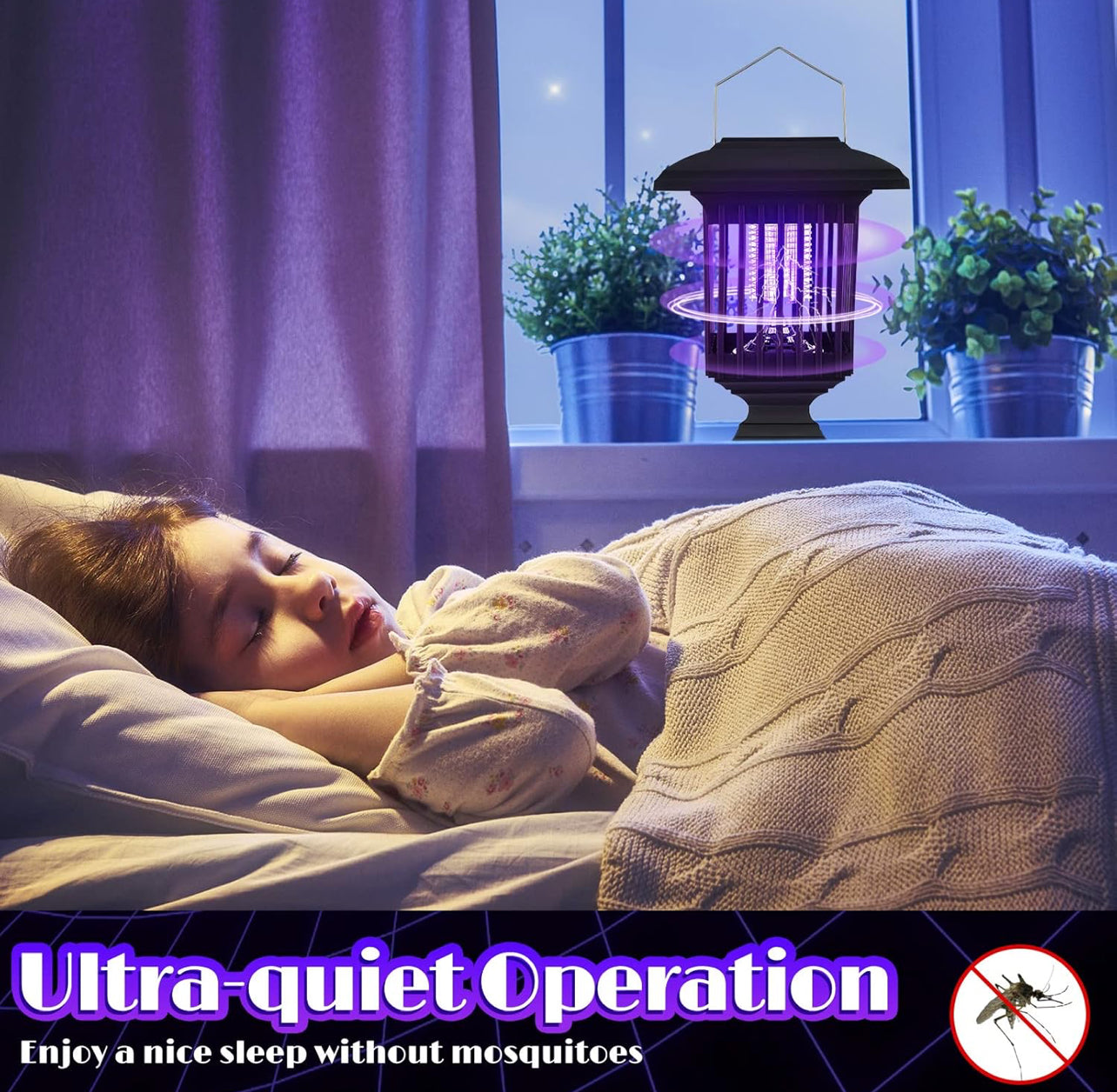 Solar-Powered Garden Stake Lamps with LED Lighting & Insect-Zapping Feature - Portable Outdoor Courtyard Lights for Pathway & Decorative Use（2 Pack）