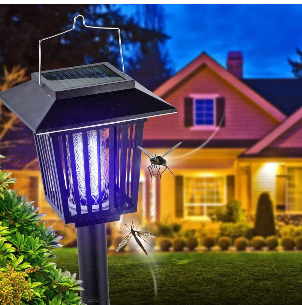 Solar-Powered Garden Stake Lamps with LED Lighting & Insect-Zapping Feature - Portable Outdoor Courtyard Lights for Pathway & Decorative Use（2 Pack）