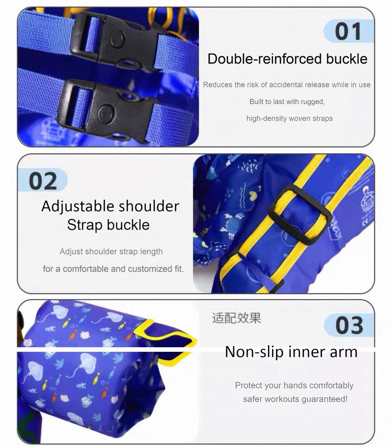 Kids Swim Vest Life Jacket for 33-60 Pounds Boys and Girls, Toddler Floaties with Shoulder Harness Arm Wings for 3,4,5,6,7,8 Years Old Baby (Unicorn Magic)