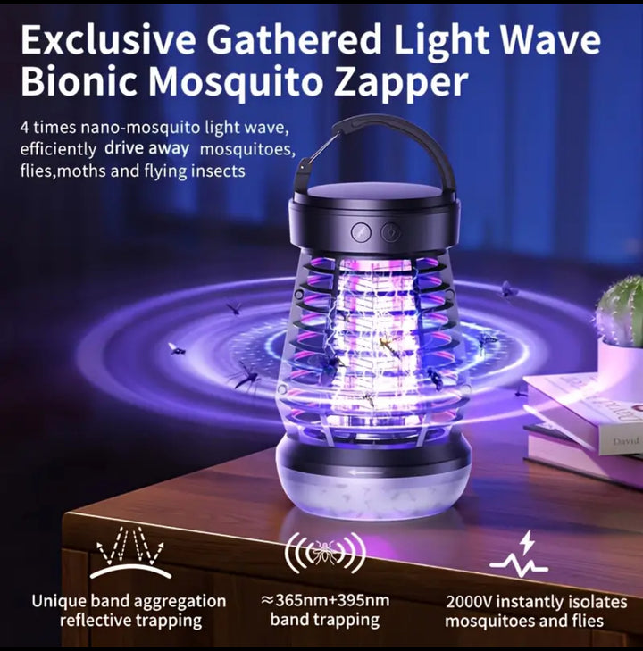 JT MOROLUX 3-in-1 Rechargeable Camping Lantern & Insect Zapper