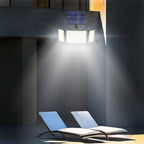 JT MOROLUX Solar-Powered LED Floodlight – 234 LED 3-Head Motion Sensor Security Light with Remote, IP65 Waterproof (Outdoor Wall Mount for Yard, Garage, Porch)