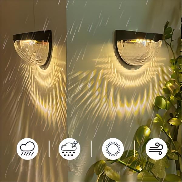 4 Pack Solar Fence Deck Lights Outdoor Waterproof  Step Stair Post Wall