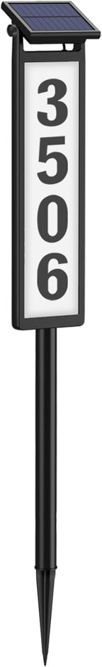 Upgrade Solar Home Address Sign, House Numbers Lighted Address Plaque Outdoor Waterproof