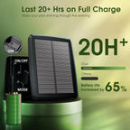 Solar Outdoor String Patio Bistro Lights, 50ft 52LED 3W G40 Bulbs, USB Rechargeable Portable Edison Café String Lights for Porch, Pergola, Backyard, Garden, Pool, Party, Camping