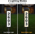 Upgrade Solar Home Address Sign, House Numbers Lighted Address Plaque Outdoor Waterproof