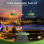 Solar Outdoor String Patio Bistro Lights, 50ft 52LED 3W G40 Bulbs, USB Rechargeable Portable Edison Café String Lights for Porch, Pergola, Backyard, Garden, Pool, Party, Camping