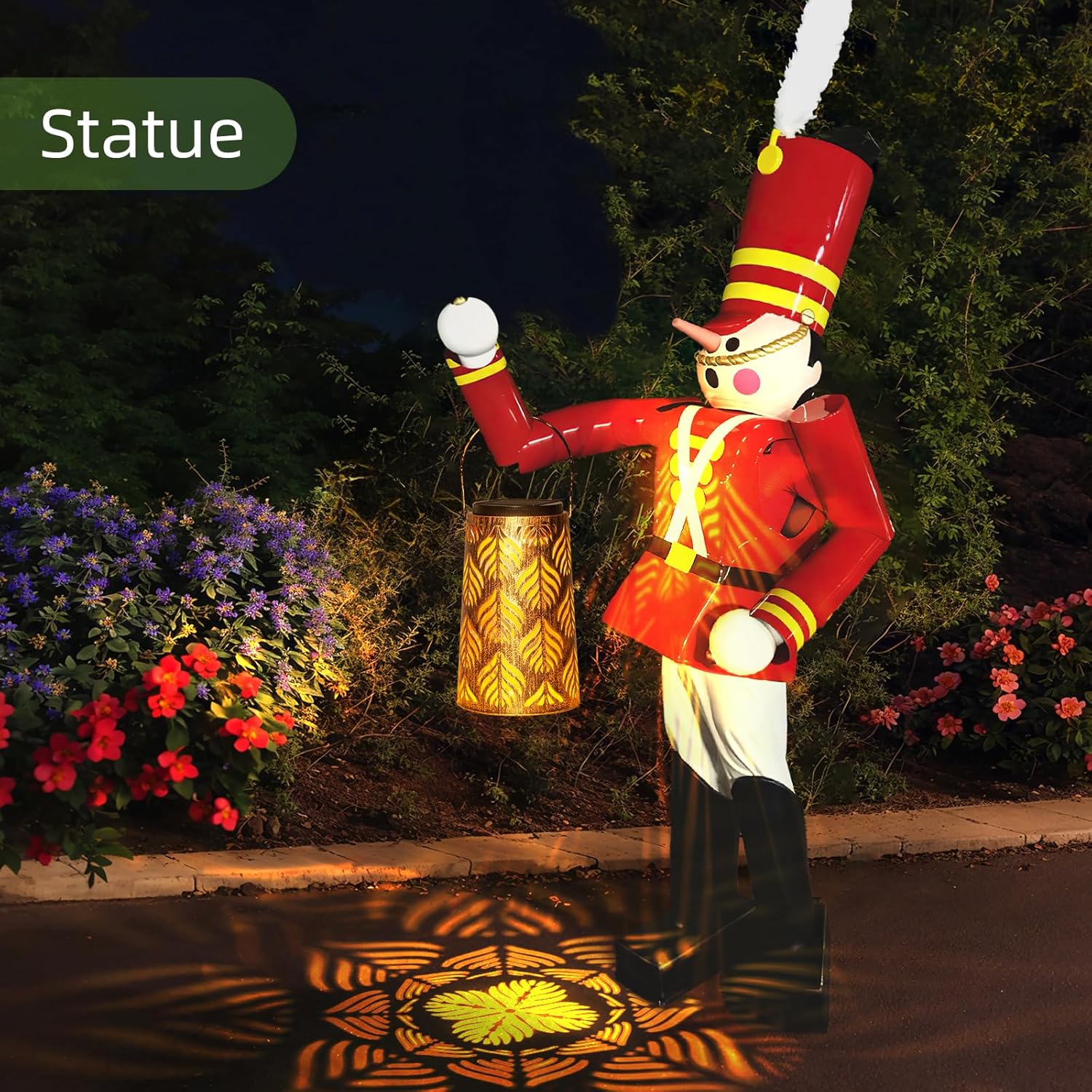 2 Pack Solar Hanging Lantern Lights - Outdoor Waterproof Decorative Lanterns with Switchable Warm/White LED Glow for Patio, Garden, Yard, Front Porch - Retro LED Lighting for Halloween, Holiday Decor