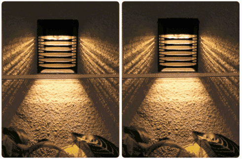 Solar Fence Lights Outdoor 2 Pack, Warm White Solar Wall Lights with Dual Modes and Breathing Mode for Fence, Patio, Deck and Garden