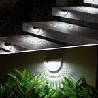 4 Pack Solar Fence Deck Lights Outdoor Waterproof  Step Stair Post Wall