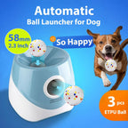 Upgraded Automatic Ball Launcher for Dogs – Rechargeable Interactive Dog Fetch Toy with 3 ETPU Balls, Adjustable Launch Distance (10/20/30 FT), Infrared Sensor Dog Ball Thrower for Dogs – Indoor & Outdoor Play Machine