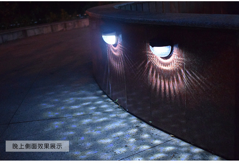 4 Pack Solar Fence Deck Lights Outdoor Waterproof  Step Stair Post Wall