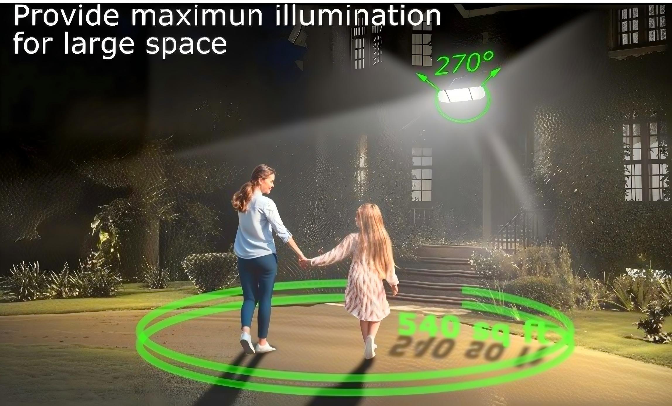 JT MOROLUX Solar-Powered LED Floodlight – 234 LED 3-Head Motion Sensor Security Light with Remote, IP65 Waterproof (Outdoor Wall Mount for Yard, Garage, Porch)