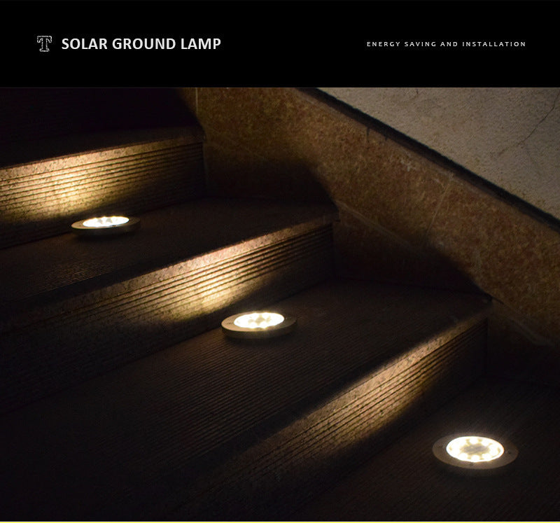 JT Morolux Solar Ground Lights, LED Disk Lights, White, Waterproof Outdoor Path Lights for Garden, Lawn, Walkway, Driveway