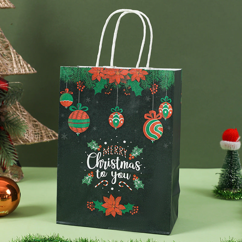 Christmas Gift Bags with Handles, 36 Pack Holiday Kraft Paper Gift Bags (Small, Medium, Large – 12 Each), 4 Assorted Designs, Reusable Bulk Value Pack for Presents, Candy, Toys, Books & Party Favors