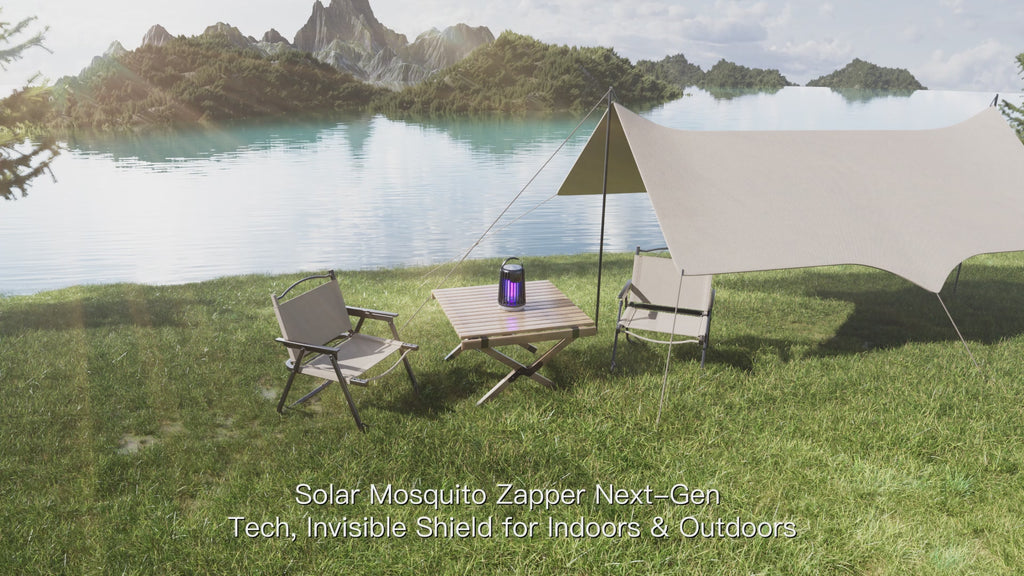 JT MOROLUX Solar Bug Zapper with Dual Charging, Electric Mosquito Killer & LED Lantern, Portable Indoor & Outdoor Insect Trap for Home, Patio, Garden & Camping